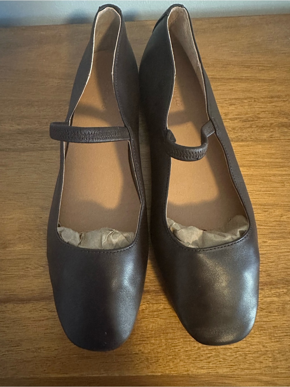 NWOB Madewell Greta Ballet Flat Coffee Bean Leather Mary Jane NX041 - Picture 4 of 11